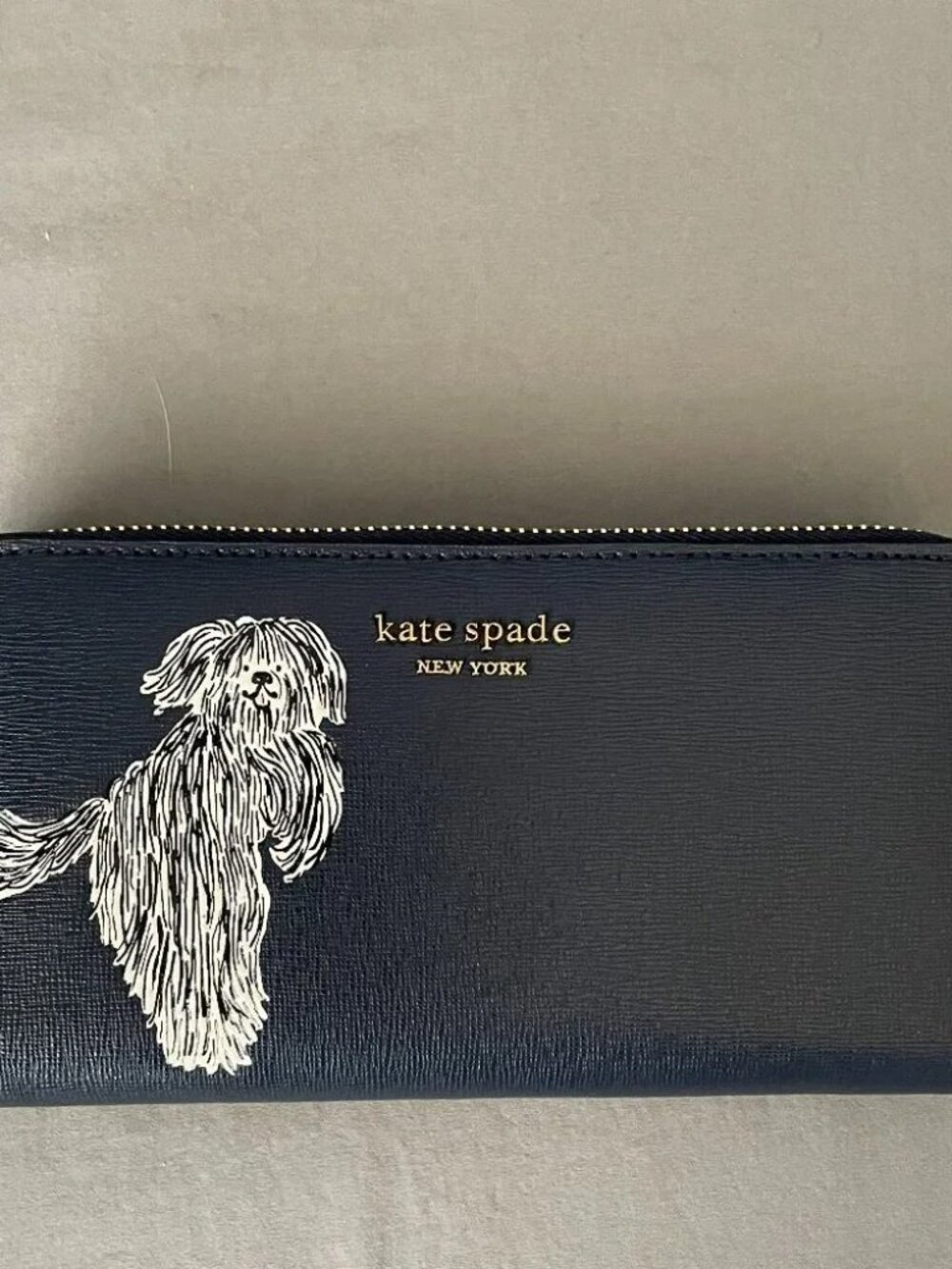 NWT kate spade Shaggy Embossed Zip-around Continental Wallet